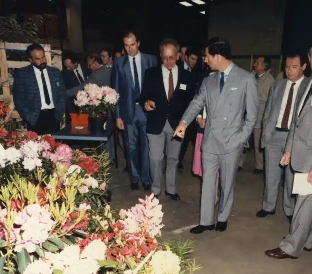 1987 : moment historique, le Prince de Galles visite Kérisnel les pépinières