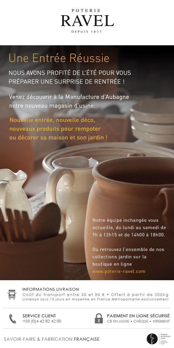 Une entrée réussie avec Poterie Ravel