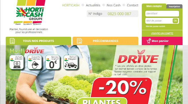 HORTICASH   Grossiste en plantes  fournitures et accessoires de décoration