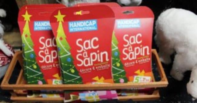 Handicap international - a quoi sert le sac a sapin ?