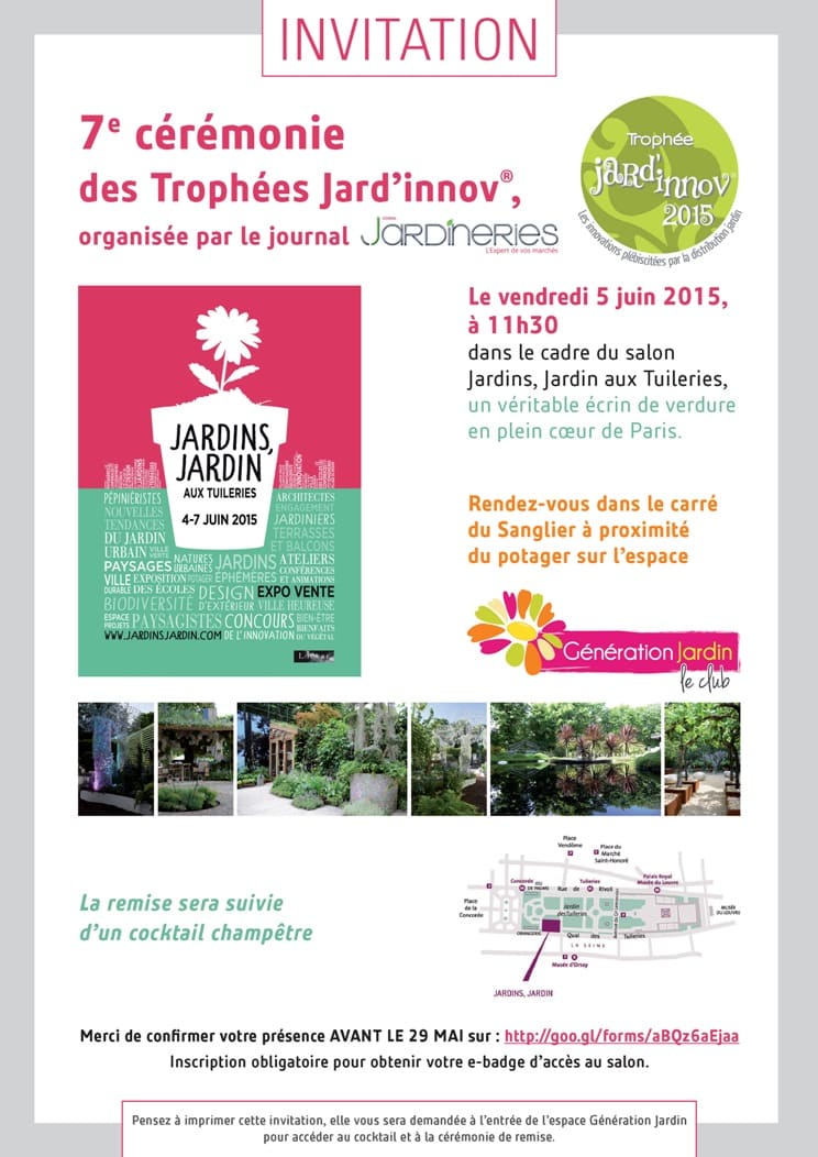 Jardins Jardin – Participez A La Ceremonie Des Trophees Jard'Innov 2015 | Www.jardinerie-Animalerie-Fleuriste.fr