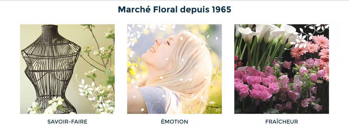 L'élégance pour le très féminin site internet de Monceau Fleurs