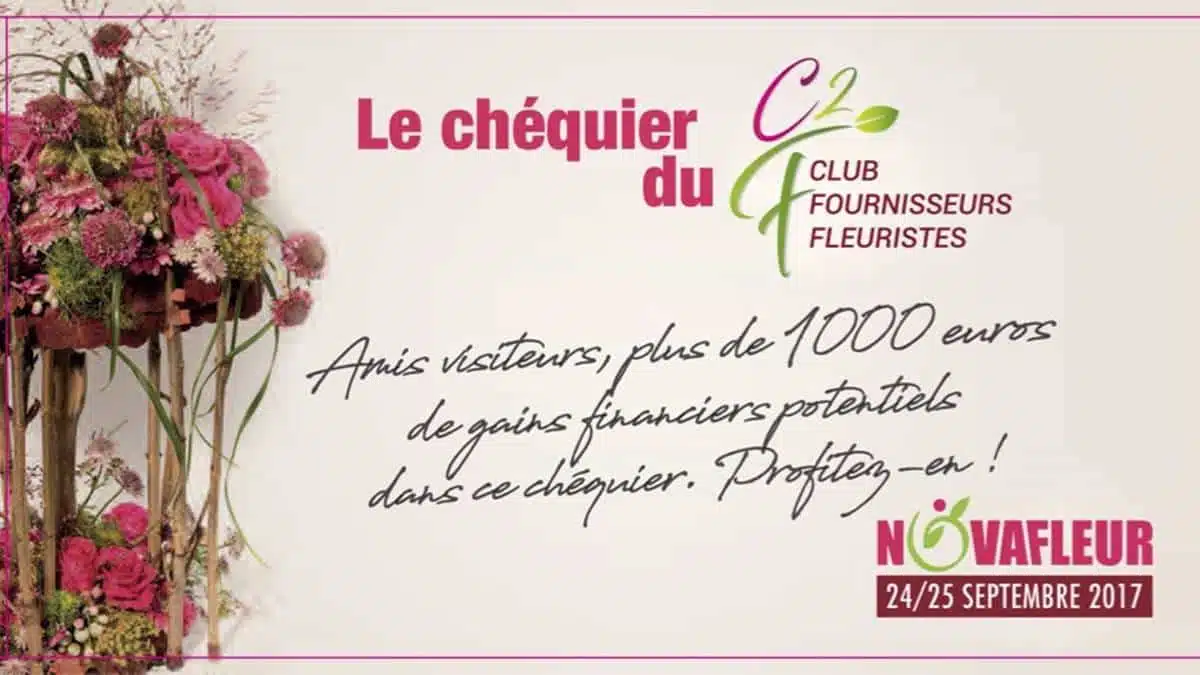 novafleur 2017 cheque c2f - JAF-info - Fleuriste