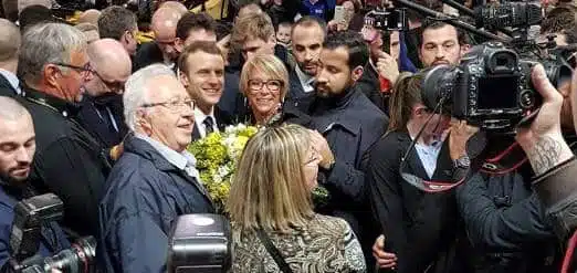 Photo Hauck Richard FAFF Autorisation pour JAF-info Emmanuel Macron Oscar des Jeunes Fleuristes
