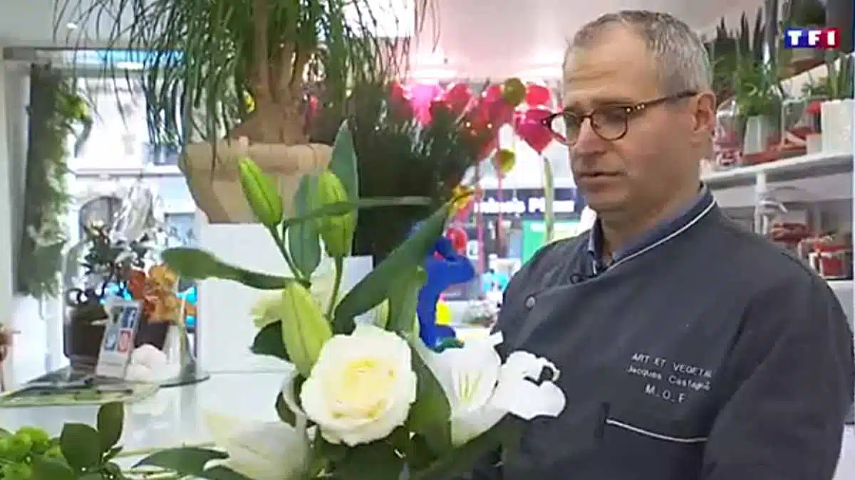 Jacques Castagné meilleur ouvrier de France en création florale Le journal de 13h TF1 JAF-info Fleuriste