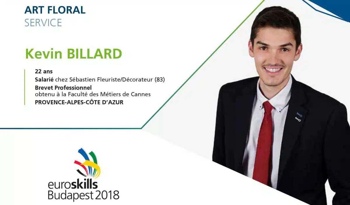 Kevin Billard Euroskill Budapest JAF-info Fleuriste