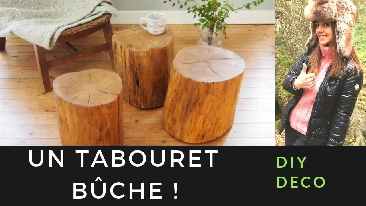 Comment transformer une bûche de bois en tabouret ? #DIY
