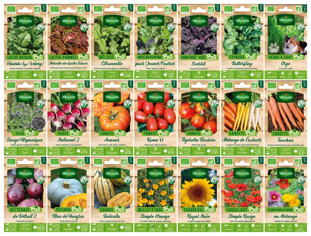 Graines Bio Semences Vilmorin Jaf-Info Jardinerie