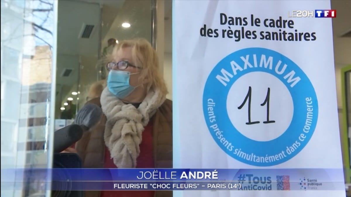 Confinement-les-commerces-se-préparent-Le-journal-de-20h-TF1 JAF-info Fleuriste