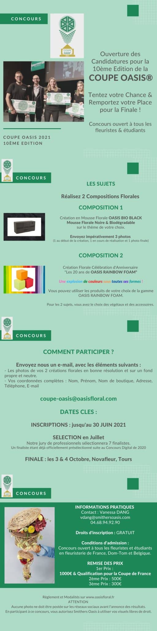 [Brève] - Novafleur 2021 - Les Inscriptions À La Coupe Oasis Sont Ouvertes