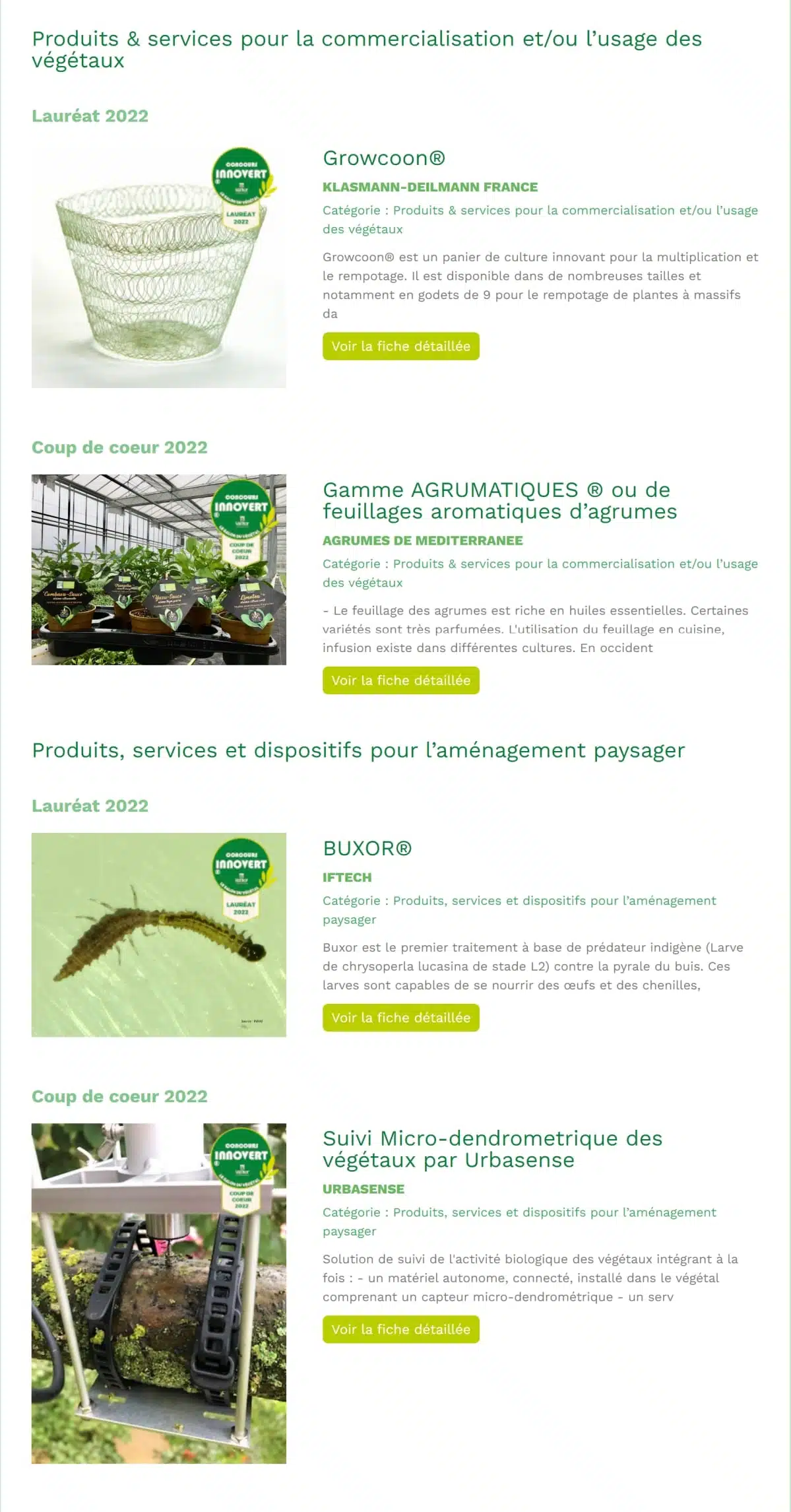 Salon du Végétal 2022 - Découvrez les lauréats du concours Innovert