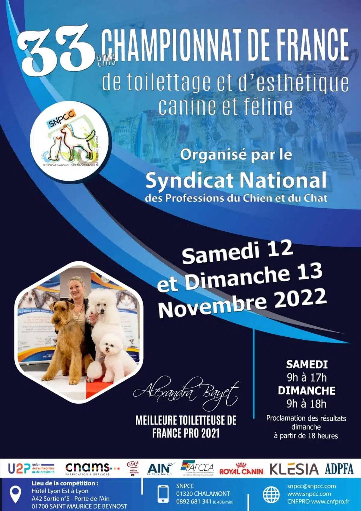 33° Championnat de France de Toilettage SNPCC - Lauriane SICARDI Meilleure Toiletteuse de France Pro