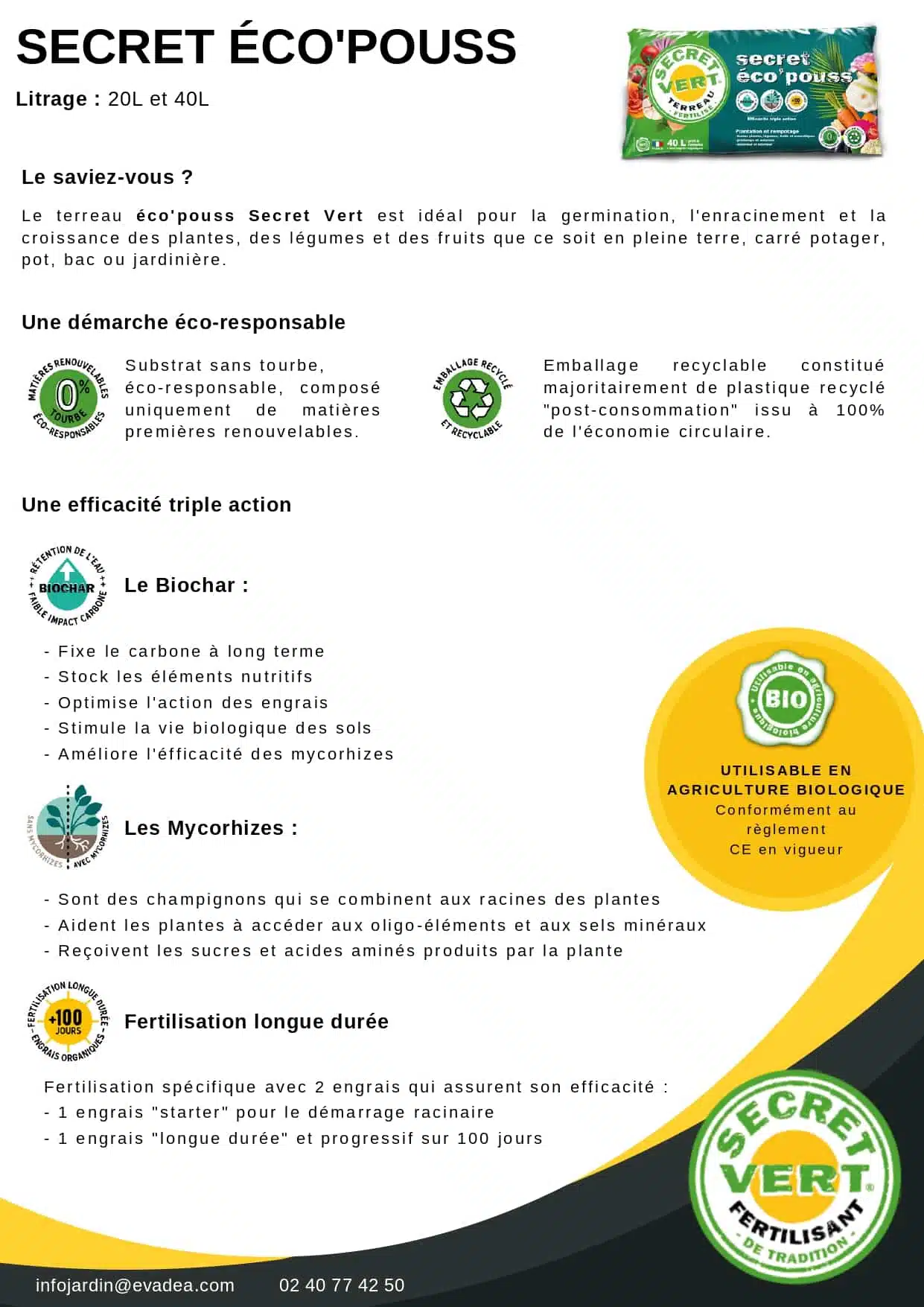 Secret Éco'pouss - Découvrez le nouveau terreau Secret Vert (Groupe Evadea)