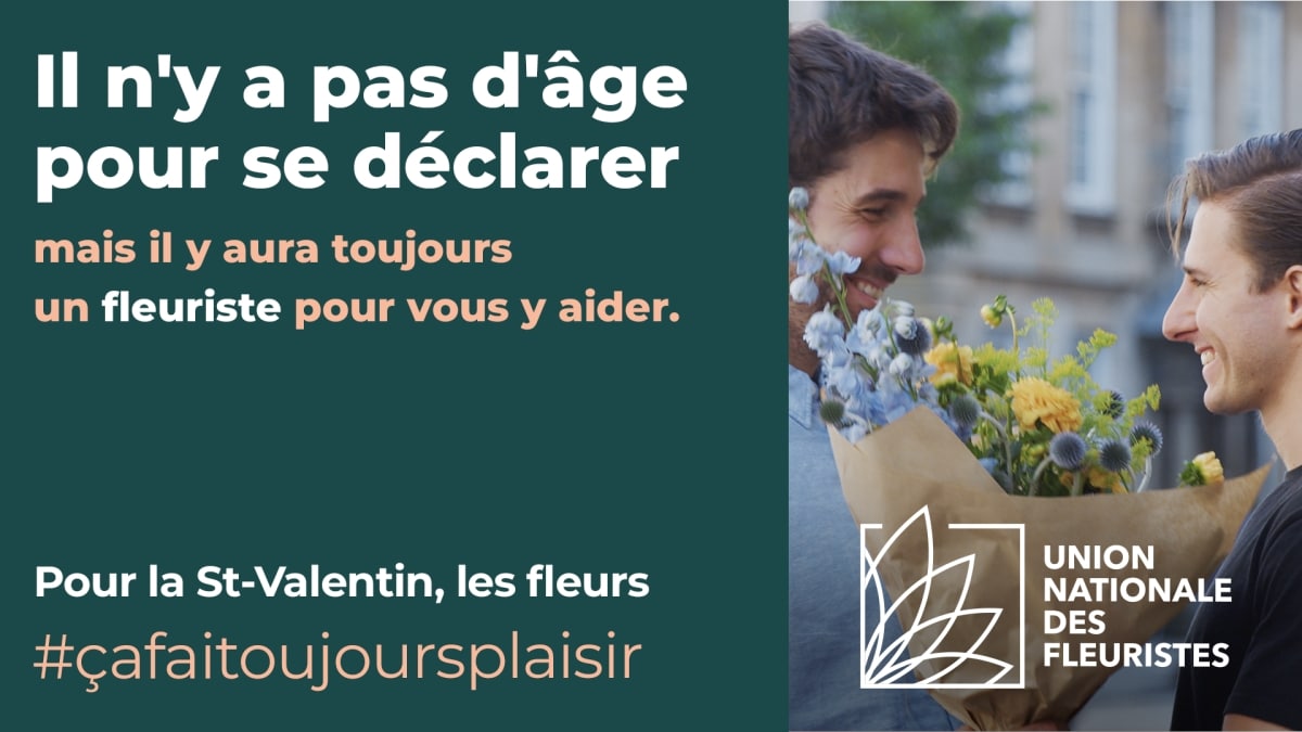 Pour la Saint-Valentin, les fleurs, ça fait toujours plaisir : L’Union Nationale des Fleuristes accompagne les fleuristes et offre un kit de communication complet et original